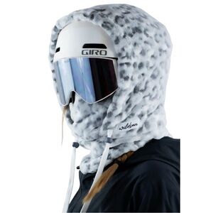 Snow Leopard Plush Fleece Hood